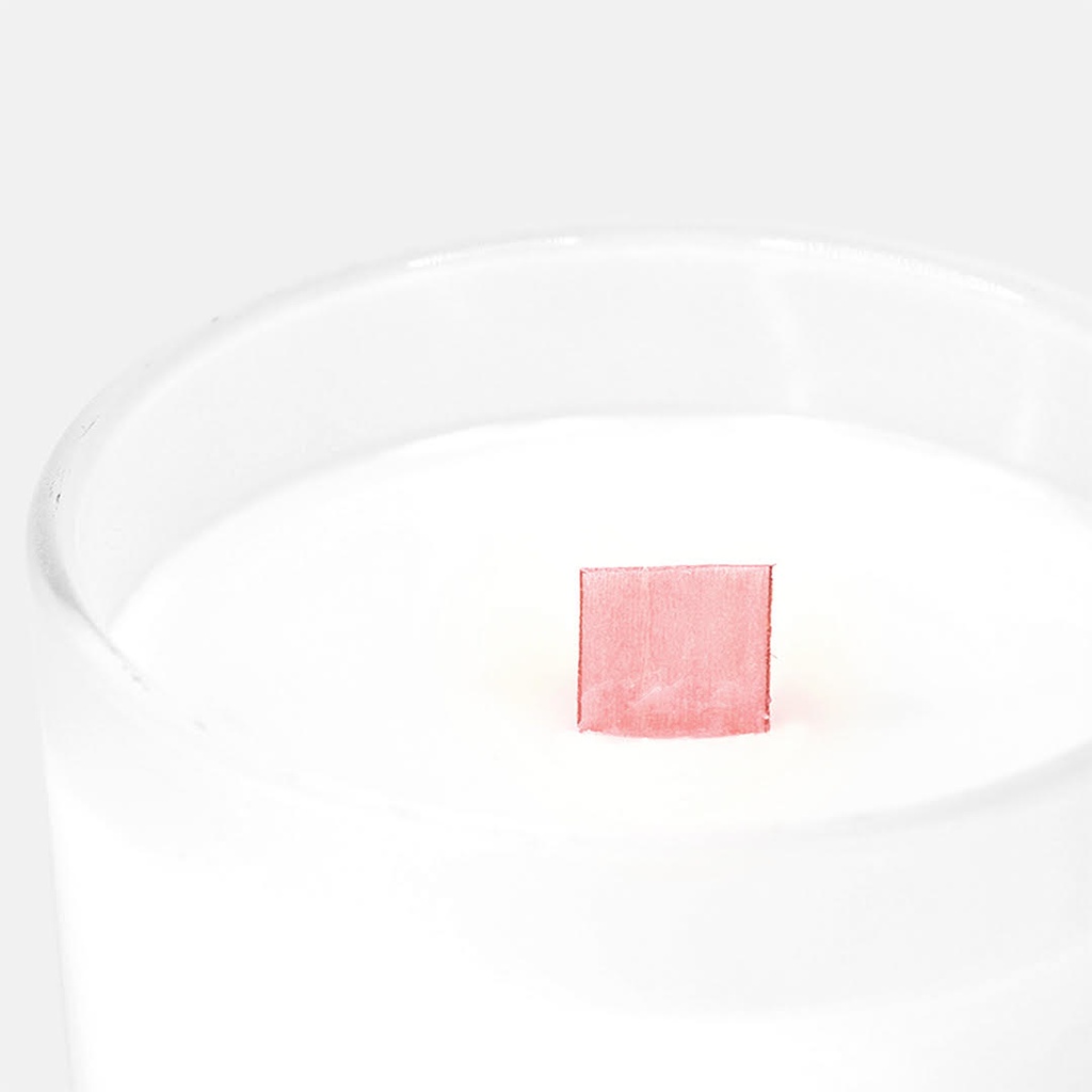 Candle Frosted (Pink Wick) Glass - Detail