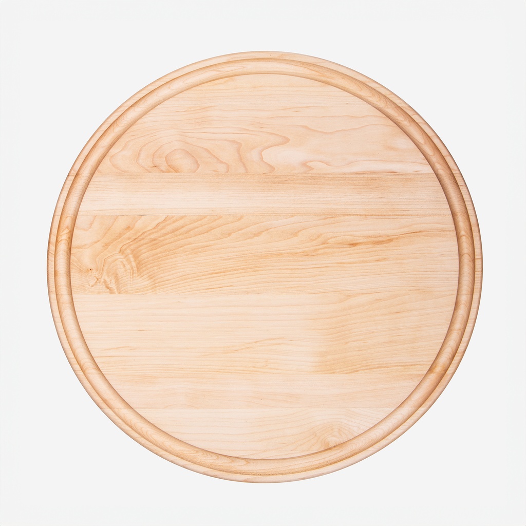 Round Charcuterie Board with Groove - 13.5” x 13.5”