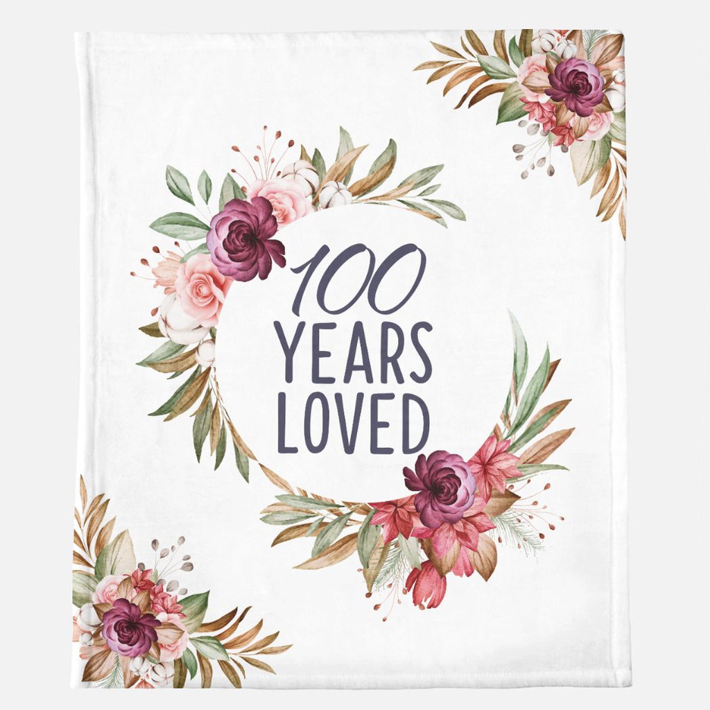 100 Years Loved Minky Blanket - 50&quot; x 60&quot;
