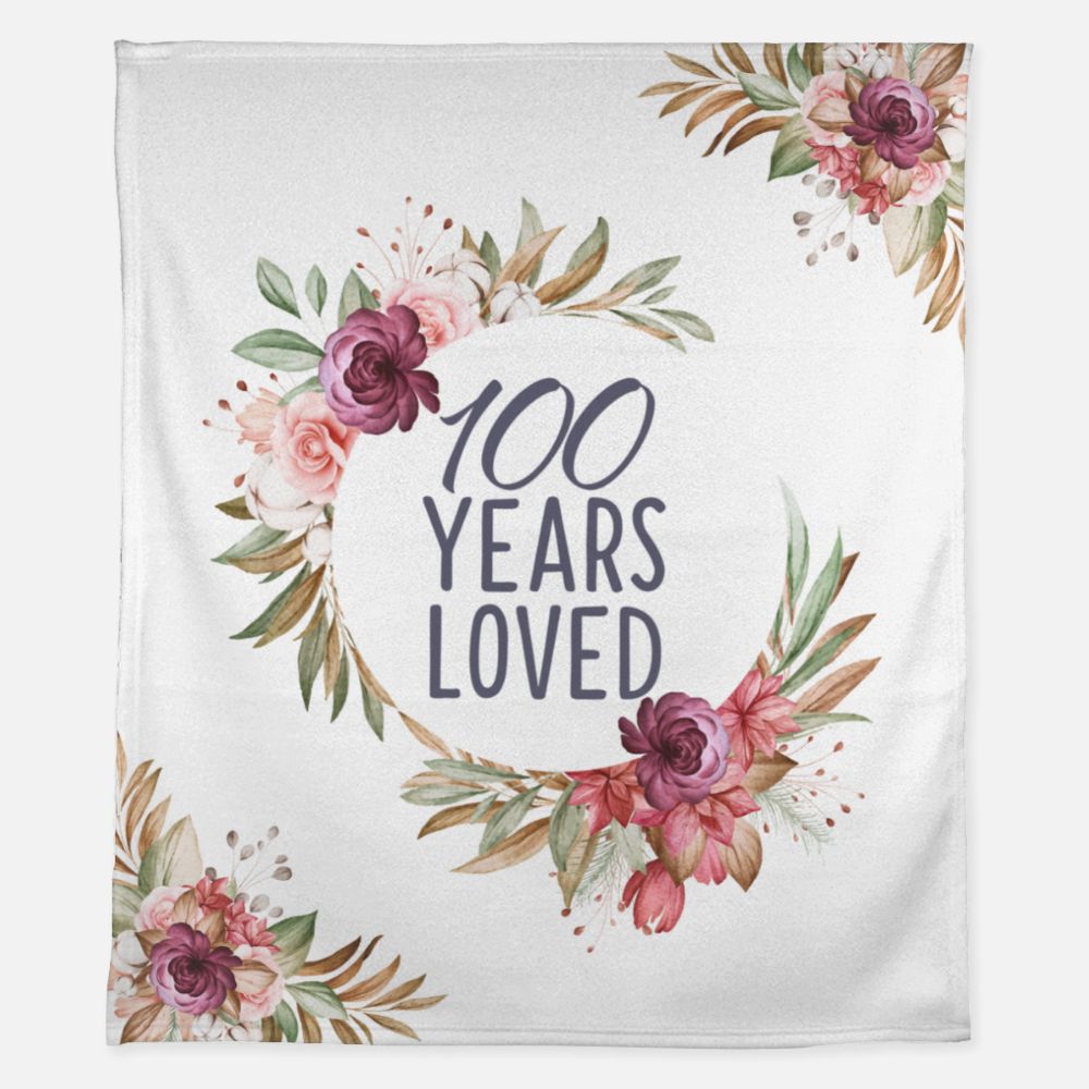 100 Years Loved Soft Fleece Blanket - 50&quot; x 60&quot;