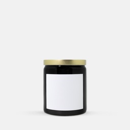 Candle Ceramic 8oz (Black)