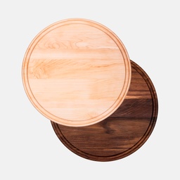 Round Charcuterie Board with Groove - 13.5” x 13.5”