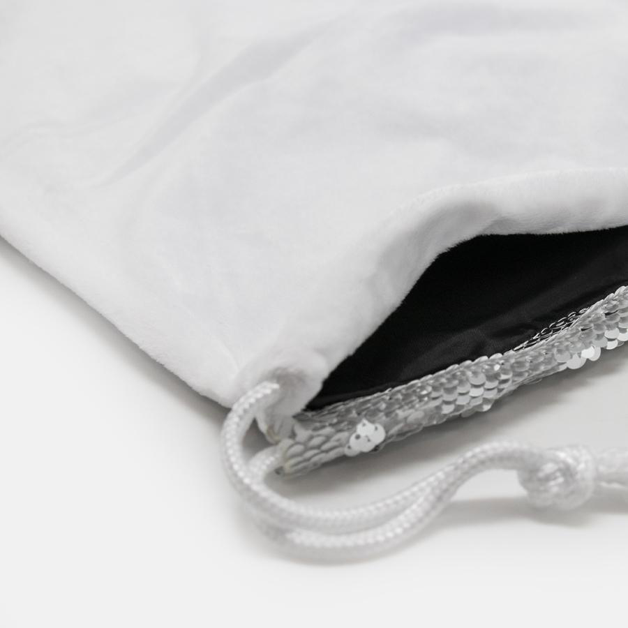 Sequin Reversible Pull String Bag